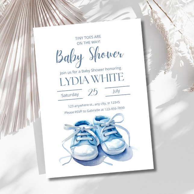 Baby Sneakers Baby Shower Invitation, Baby Boy Invitation (Creator Uploaded)