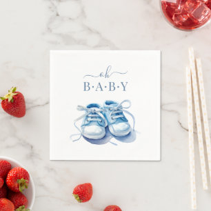 Baby Sneakers Baby Shower Invitation, Baby Boy Napkin