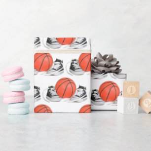 Baby Sneakers With Basketball Wrapping Paper