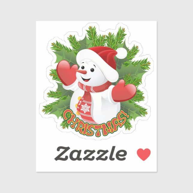 Baby Snowman with Crystal Snowflakes Ornament (Sheet)