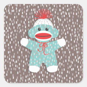 Baby Sock Monkey Sticker