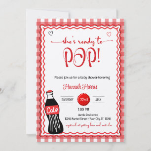 Baby Soda Ready to POP! Baby Shower  Invitation