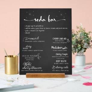 Baby Soda Ready to POP Soda Bar  Acrylic Sign