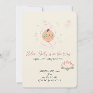 Baby Spa Day | Baby Shower Invitation