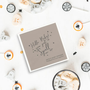 Baby Spell Halloween neutral Baby Shower Paper Napkin