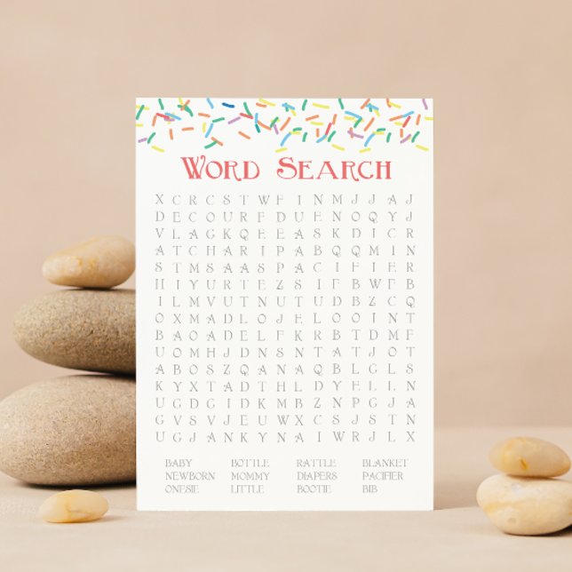 Baby Sprinkle 2-in-1 Game - Word Search & Animals Invitation (Creator Uploaded)