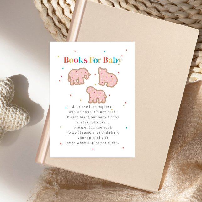 Baby Sprinkle Animal Cookies Book Request Pink Enclosure Card (Creator Uploaded)