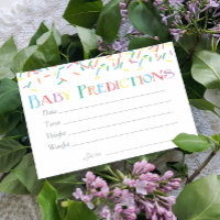 Baby Sprinkle Baby Predictions Game