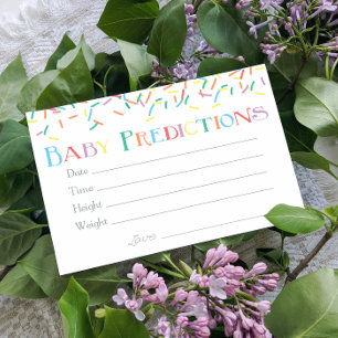 Baby Sprinkle Baby Predictions Game Enclosure Card