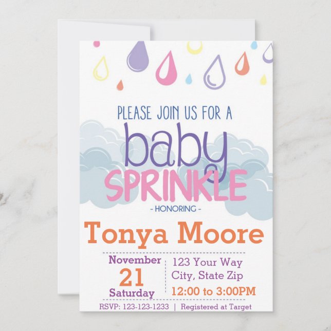 Baby Sprinkle Baby Shower Invitation (Front)