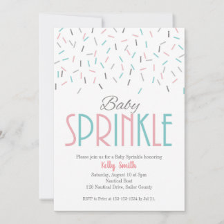 Baby Sprinkle, Baby Shower, Twins, Gender Neutral Invitation