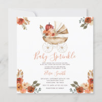 Baby Sprinkle Boho Pumpkin Carriage Baby Shower