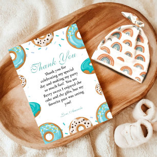 Baby Sprinkle Boy Baby Shower Thank You Card
