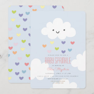 Baby Sprinkle Clouds Invitation