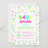 Baby Sprinkle Colourful Rainbow Sprinkles Shower