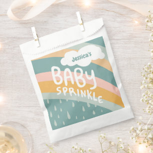BABY SPRINKLE Cute Clouds Rainbow Rain CUSTOM Favour Bags