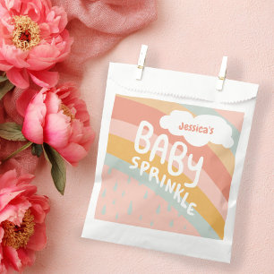 BABY SPRINKLE Cute Clouds Rainbow Rain CUSTOM Favour Bags