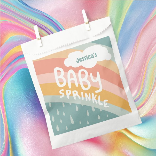 BABY SPRINKLE Cute Clouds Rainbow Rain CUSTOM Favour Bags (BABY SPRINKLE Cute Clouds Rainbow Rain CUSTOM Favor Bag
)
