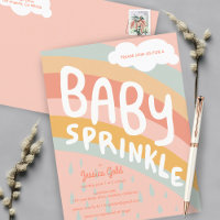 BABY SPRINKLE Cute Clouds Rainbow Rain Custom