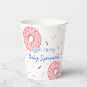 Baby Sprinkle Doughnut Shop Themed Disposable Coff Paper Cups