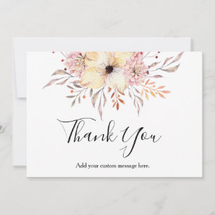 Baby Sprinkle Floral Baby Shower Thank You Card