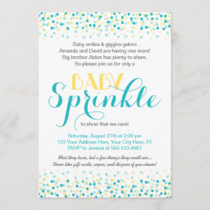 Baby Sprinkle Invitation • Confetti Design