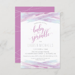 Baby Sprinkle Invitation - Customise, Girl, Pink