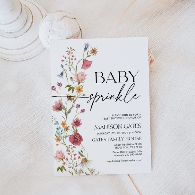 Baby Sprinkle Invitation Floral (Creator Uploaded)