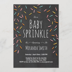 Baby Sprinkle invitation Sprinkles Confetti Chalk