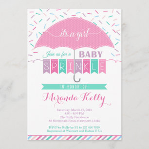 Baby Sprinkle Invitation / Umbrella Invitation
