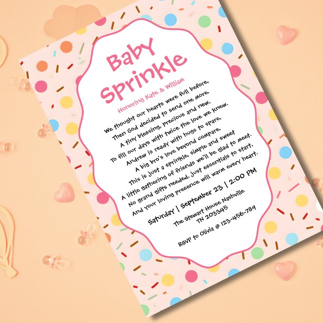 Baby Sprinkle invitation wording for girl (Creator Uploaded)