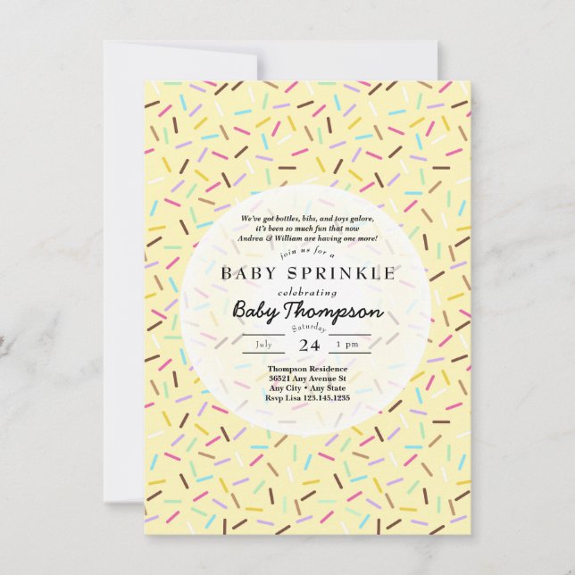 Baby Sprinkle Invitations (Front)