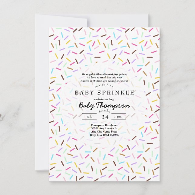 Baby Sprinkle Invitations (Front)