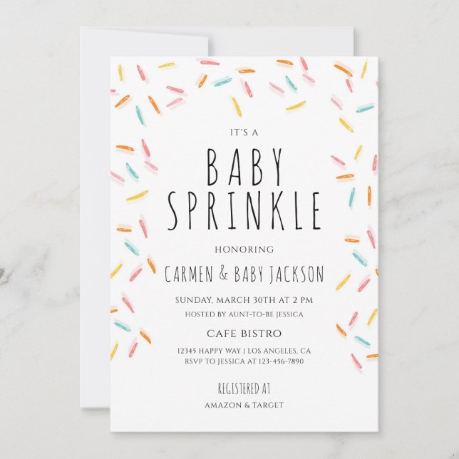 Baby Sprinkle Shower Invitation (Front)