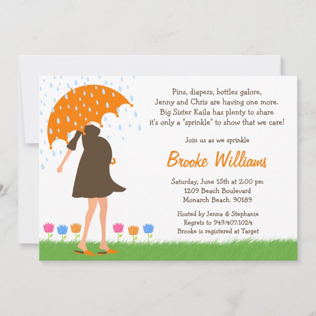 Baby Sprinkle Shower Invitation Gender Neutral (Front)