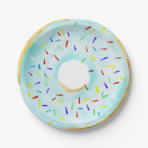 Baby Sprinkle Shower Paper Plates, boy blue Plate