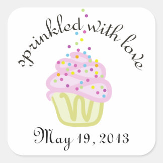 Baby Sprinkle Shower Square Stickers