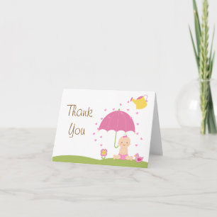 Baby Sprinkle Shower Thank You Card