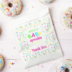 Baby Sprinkle Shower Thank You Rainbow Sprinkles  Favour Bags