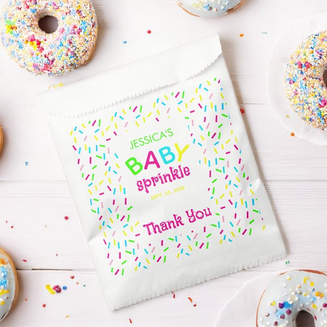 Baby Sprinkle Shower Thank You Rainbow Sprinkles  Favour Bags (Creator Uploaded)