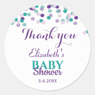 Baby Sprinkle   Thank You Baby Shower Classic Round Sticker