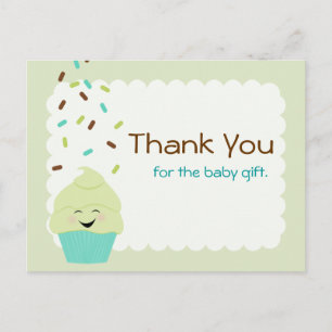 Baby Sprinkle Thank You Gender Neutral Postcard