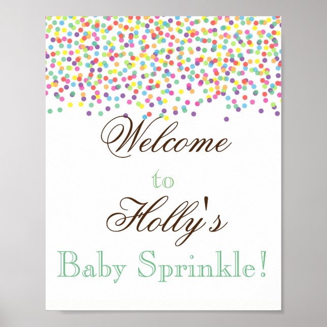 Baby Sprinkle Welcome Sign (Front)
