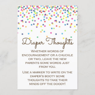 Baby Sprinkled Baby Shower Game Sign Size 5x7" Invitation