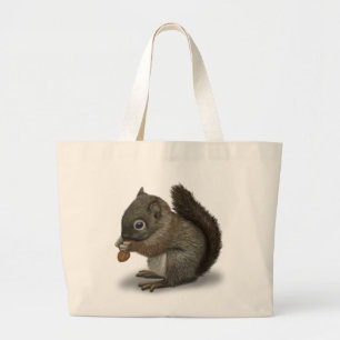 Baby Squirrel Large Tote Bag