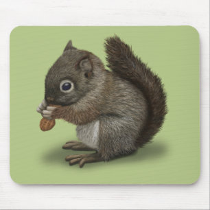 Baby Squirrel Mouse Pad
