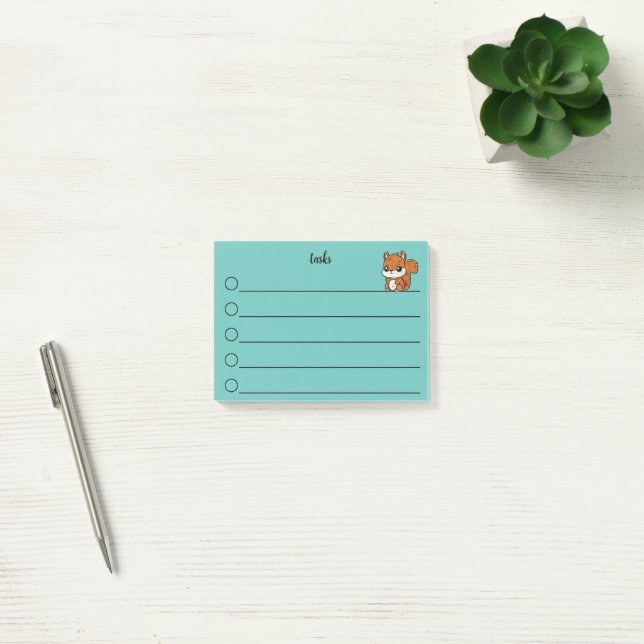 Baby Squirrel Task List  Post-it Notes (Office)