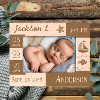 Baby Statistics Sea Sail Boat