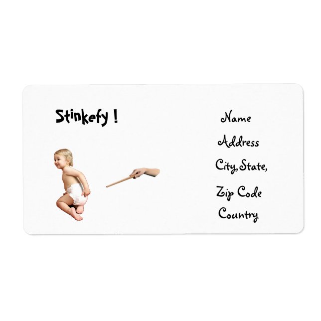 Baby Stinkefy!-address label (Front)
