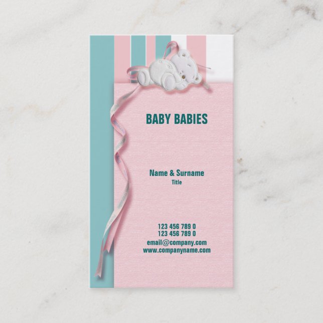 Baby store childcare infants nursery business card (Front)